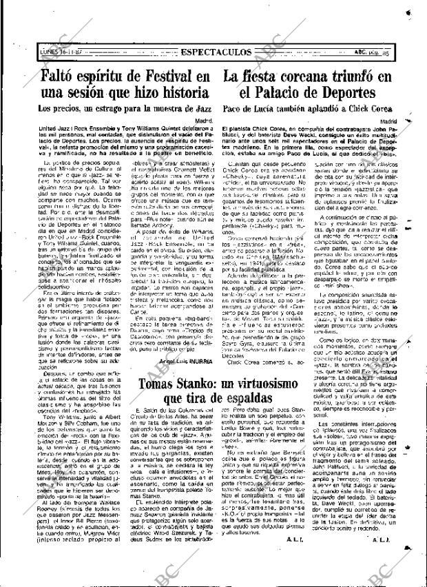 ABC MADRID 16-11-1987 página 85