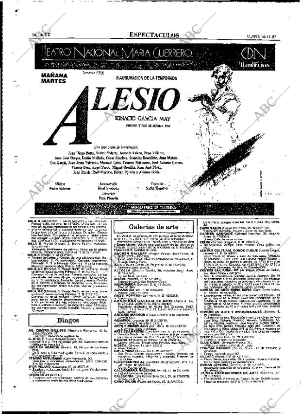 ABC MADRID 16-11-1987 página 94