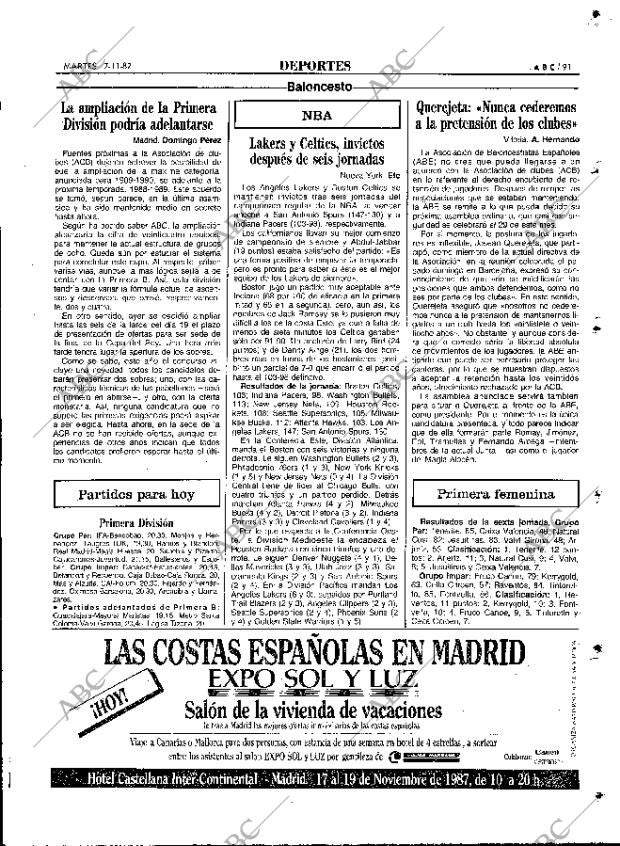 ABC MADRID 17-11-1987 página 91