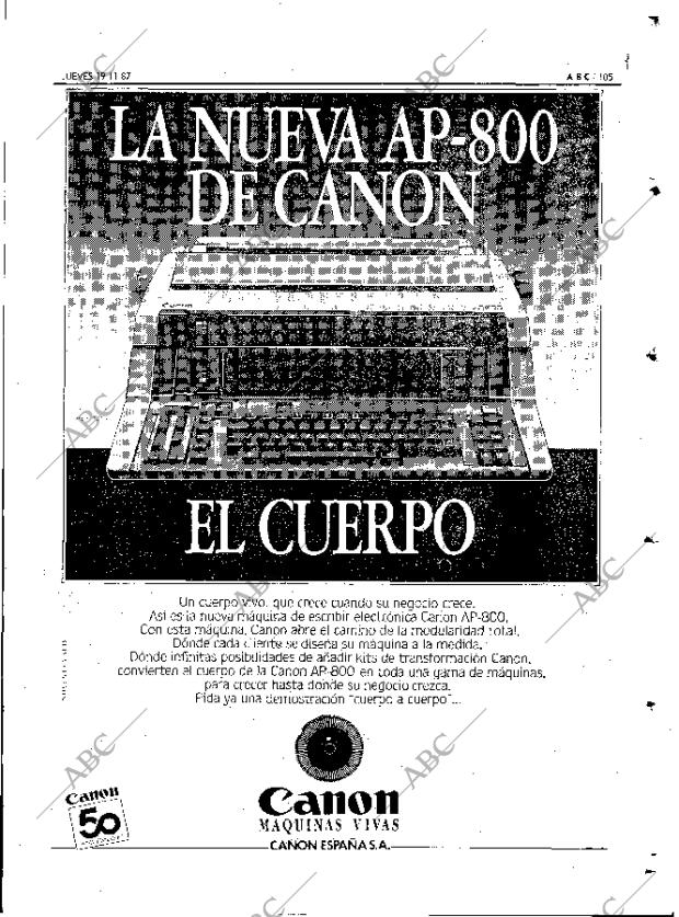 ABC MADRID 19-11-1987 página 105