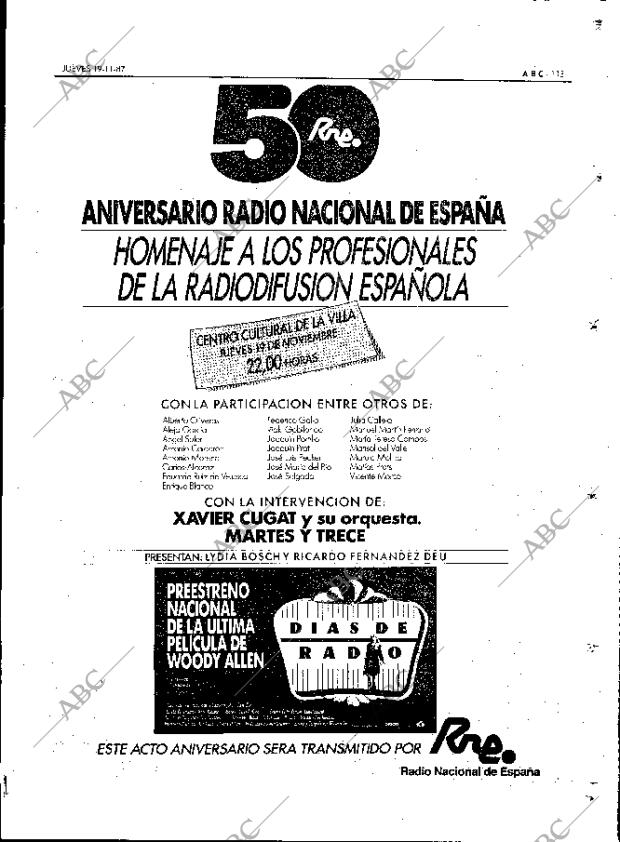 ABC MADRID 19-11-1987 página 113