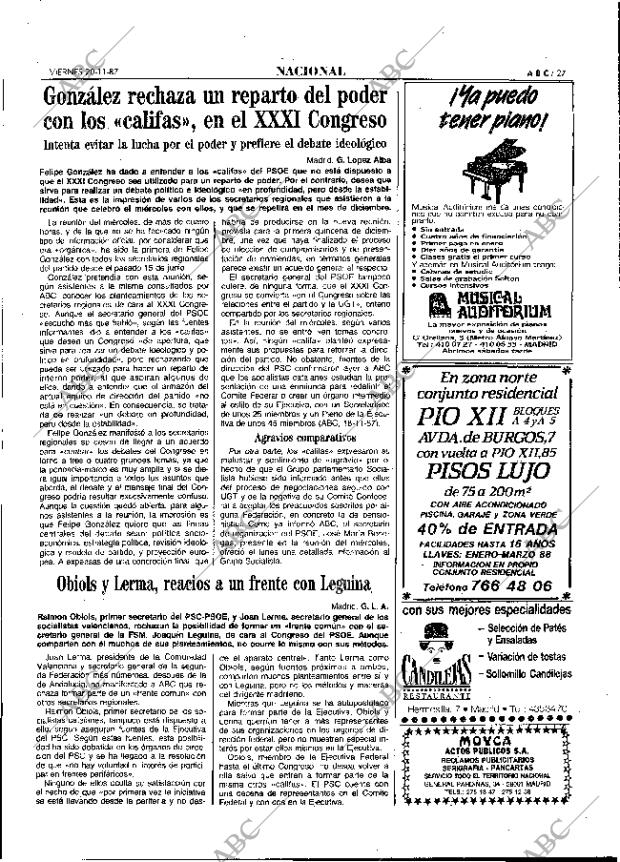 ABC MADRID 20-11-1987 página 27