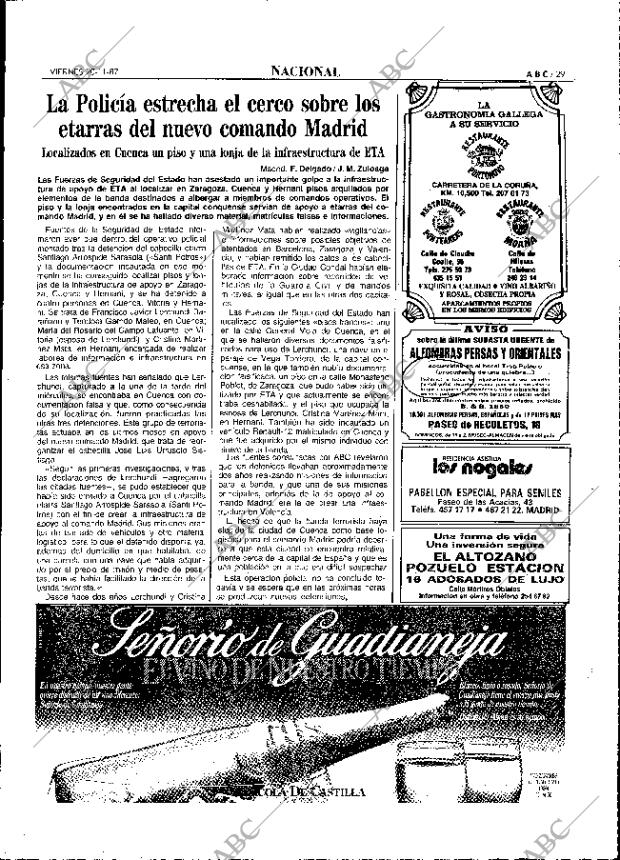 ABC MADRID 20-11-1987 página 29