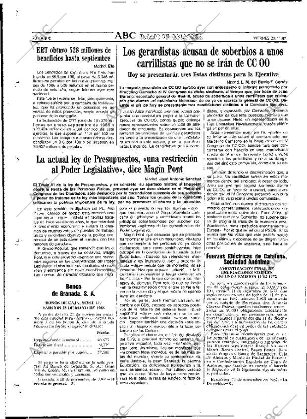 ABC MADRID 20-11-1987 página 70