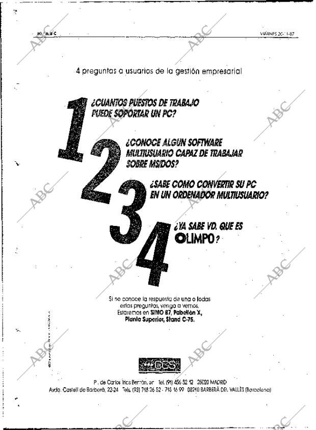 ABC MADRID 20-11-1987 página 80