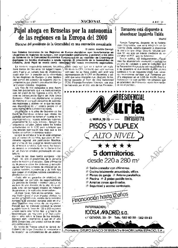 ABC MADRID 21-11-1987 página 31