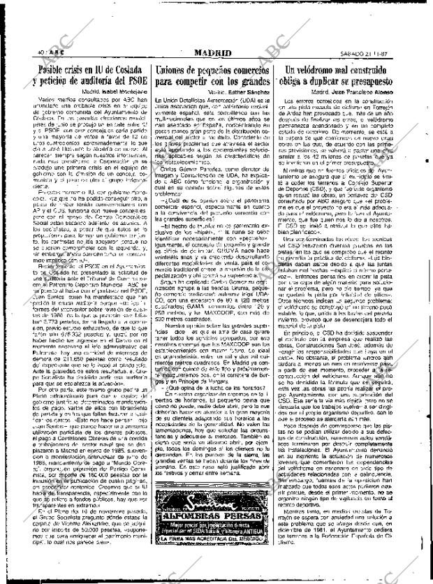 ABC MADRID 21-11-1987 página 40