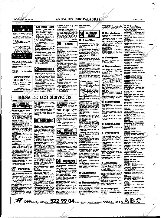 ABC MADRID 22-11-1987 página 145