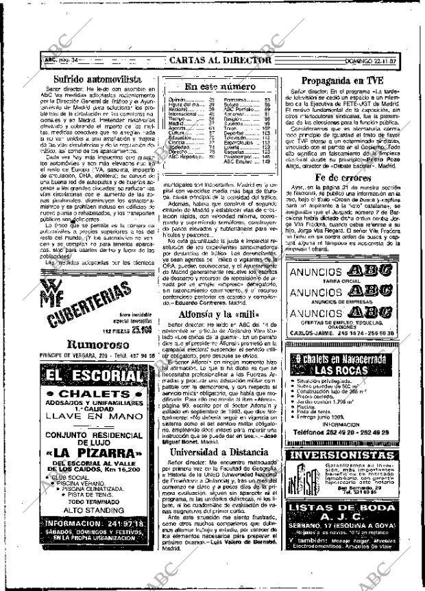 ABC MADRID 22-11-1987 página 34