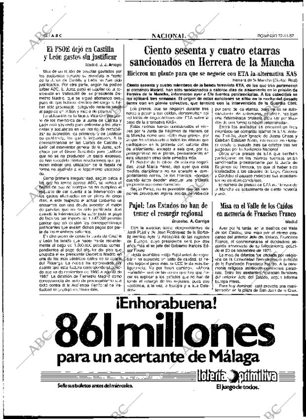 ABC MADRID 22-11-1987 página 48