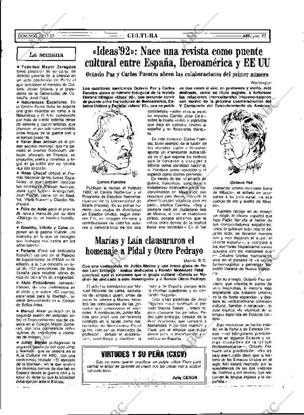 ABC MADRID 22-11-1987 página 67