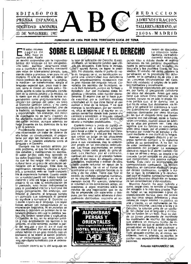 ABC MADRID 23-11-1987 página 3