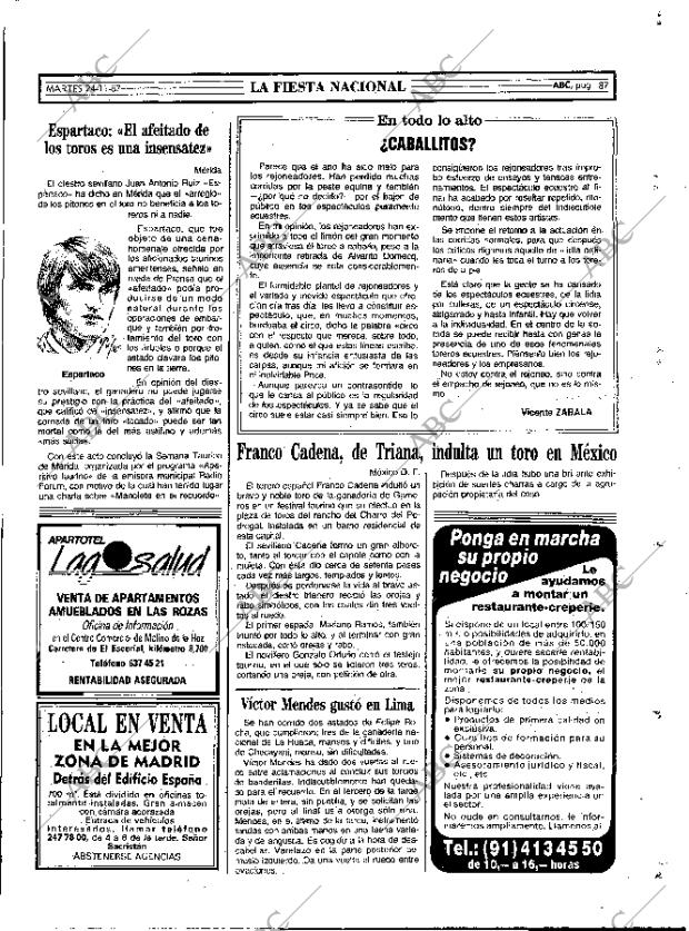 ABC MADRID 24-11-1987 página 87