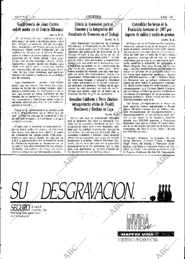 ABC SEVILLA 24-11-1987 página 39