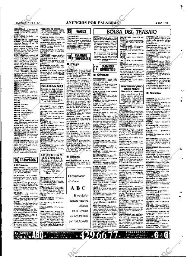 ABC MADRID 25-11-1987 página 121