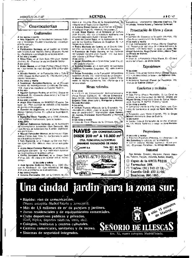 ABC MADRID 25-11-1987 página 47