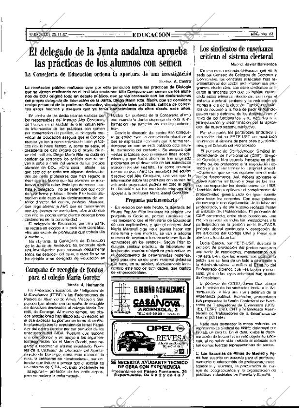 ABC MADRID 25-11-1987 página 63