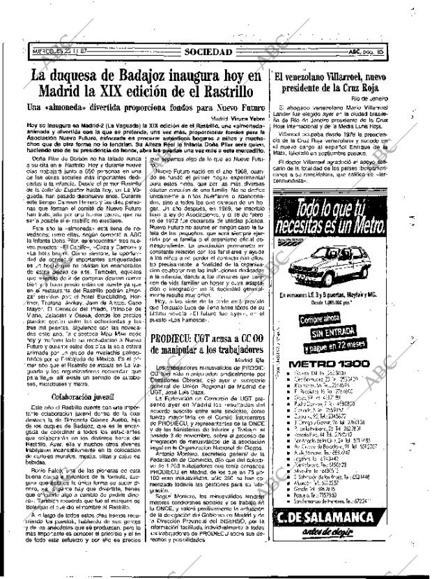 ABC MADRID 25-11-1987 página 85