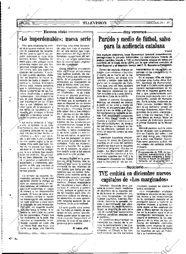 ABC MADRID 25-11-1987 página 98