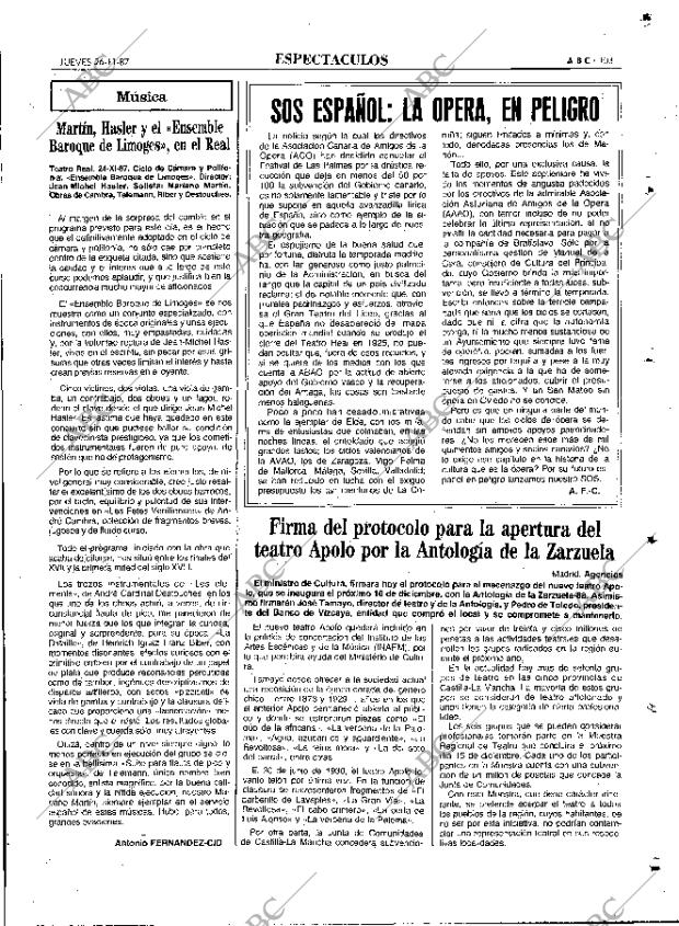 ABC MADRID 26-11-1987 página 103