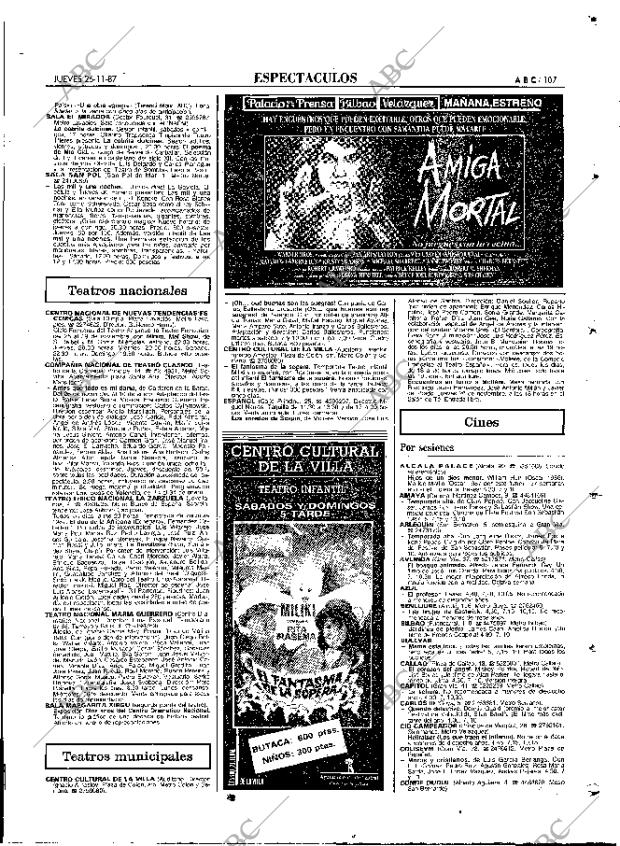 ABC MADRID 26-11-1987 página 107