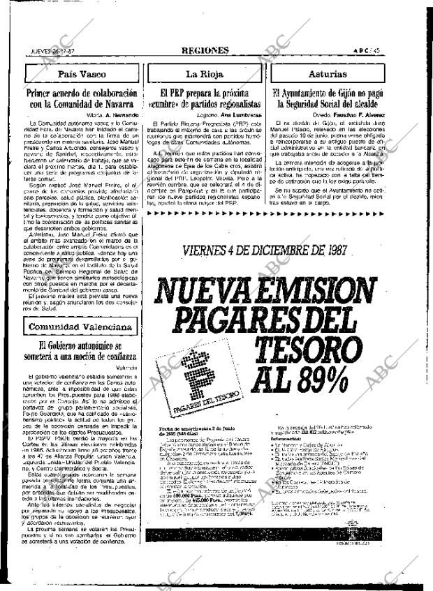 ABC MADRID 26-11-1987 página 45