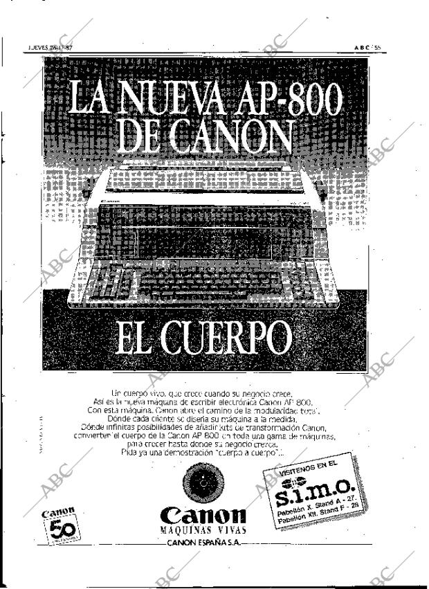 ABC MADRID 26-11-1987 página 55