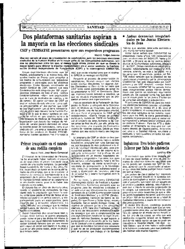 ABC MADRID 26-11-1987 página 72