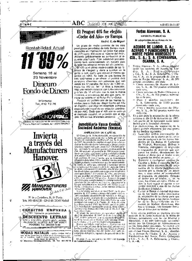 ABC MADRID 26-11-1987 página 82