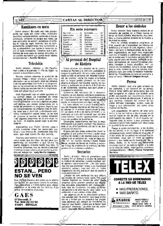 ABC SEVILLA 26-11-1987 página 10