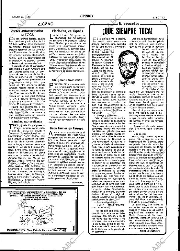 ABC SEVILLA 26-11-1987 página 13