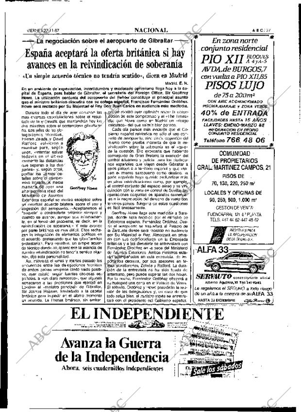 ABC MADRID 27-11-1987 página 27