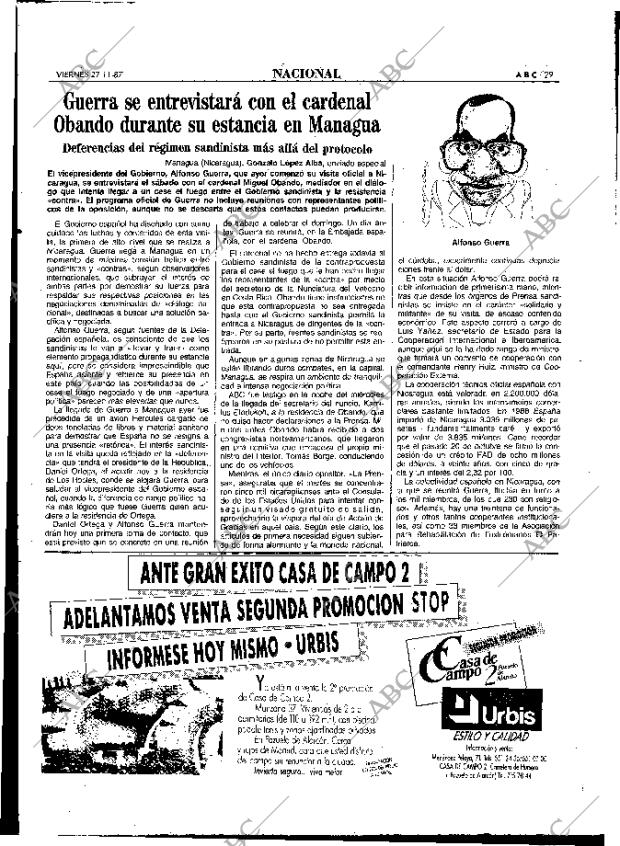 ABC MADRID 27-11-1987 página 29