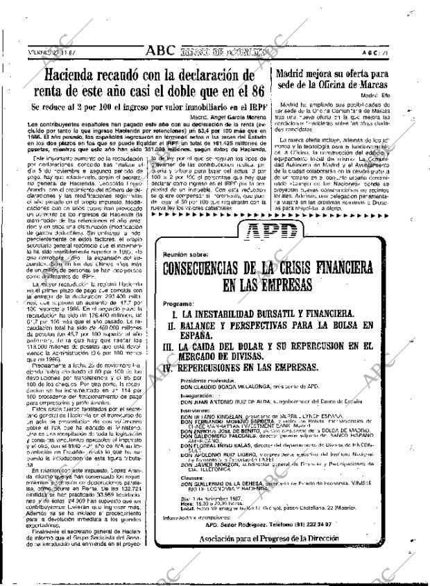 ABC MADRID 27-11-1987 página 71