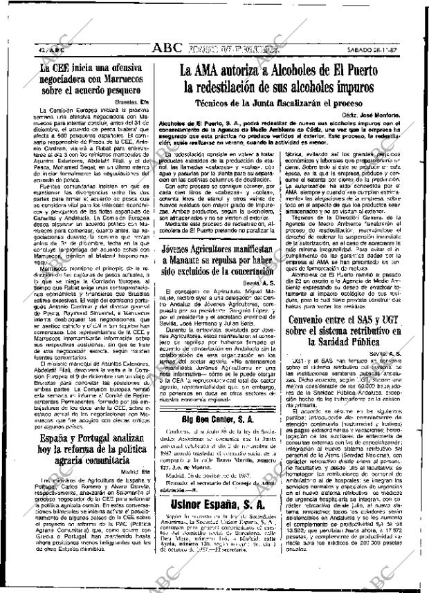 ABC SEVILLA 28-11-1987 página 42