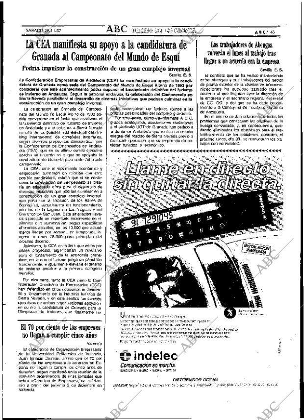 ABC SEVILLA 28-11-1987 página 43