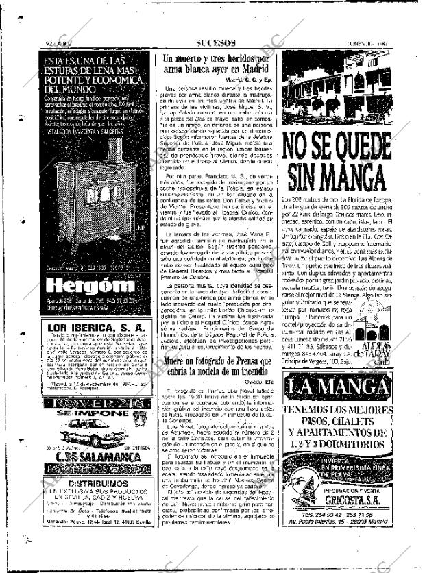 ABC MADRID 30-11-1987 página 92