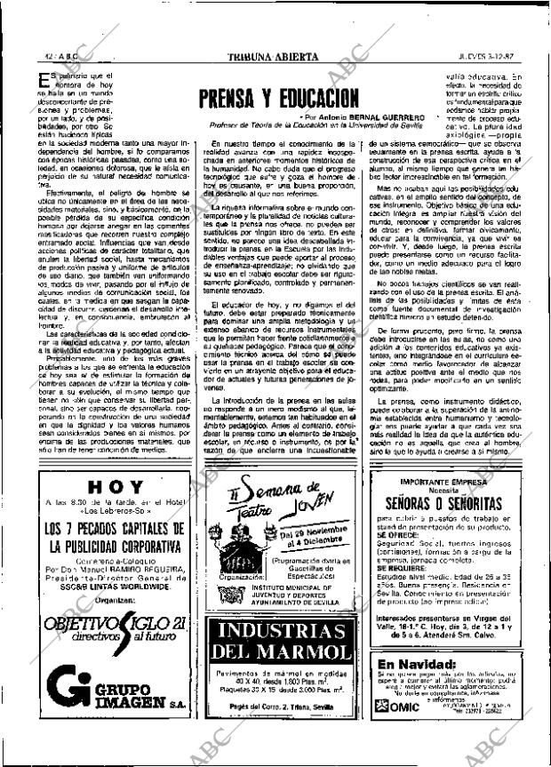 ABC SEVILLA 03-12-1987 página 42