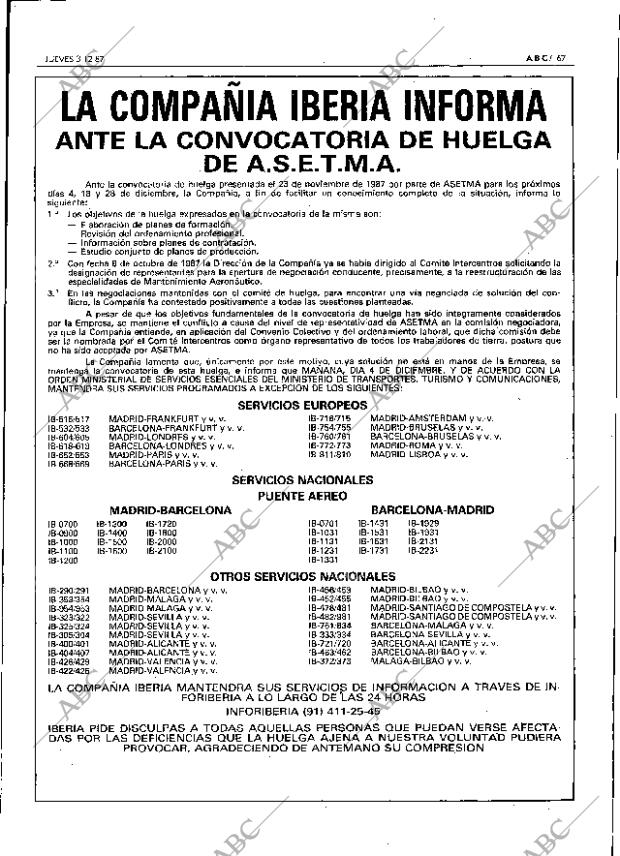 ABC SEVILLA 03-12-1987 página 67