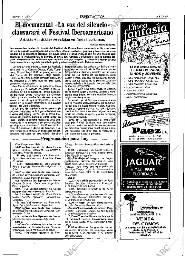 ABC SEVILLA 03-12-1987 página 69