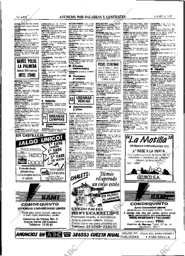 ABC SEVILLA 03-12-1987 página 74