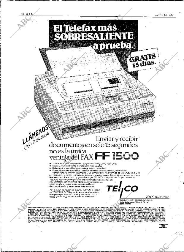 ABC MADRID 14-12-1987 página 46