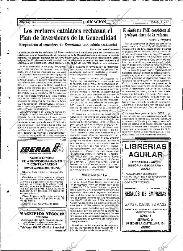 ABC MADRID 14-12-1987 página 66