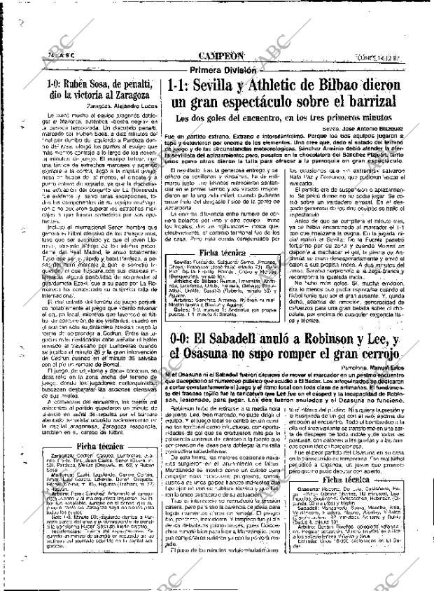 ABC MADRID 14-12-1987 página 74
