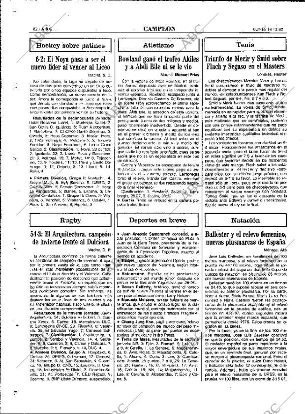 ABC MADRID 14-12-1987 página 82