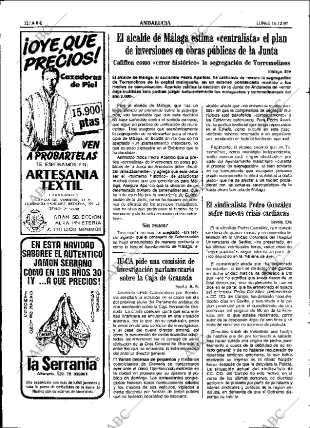 ABC SEVILLA 14-12-1987 página 32