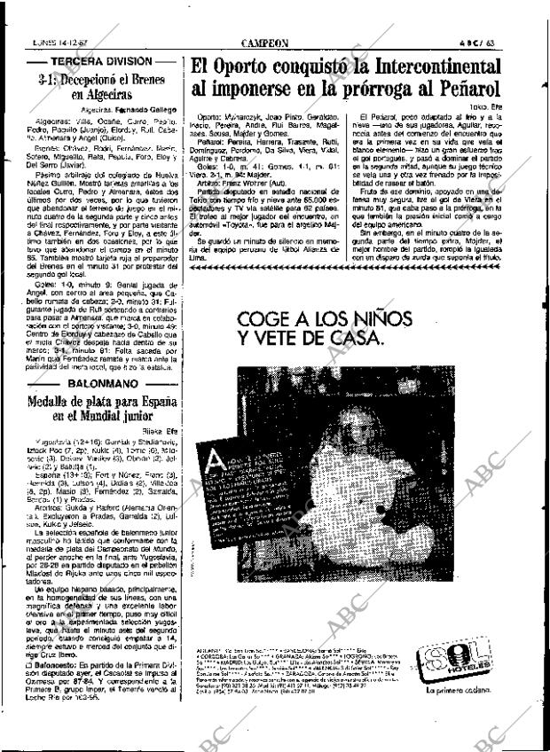 ABC SEVILLA 14-12-1987 página 63