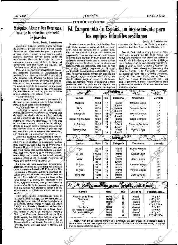 ABC SEVILLA 14-12-1987 página 64