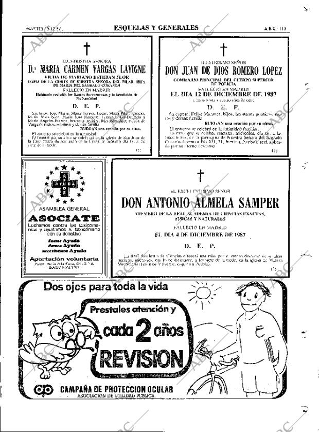 ABC MADRID 15-12-1987 página 113