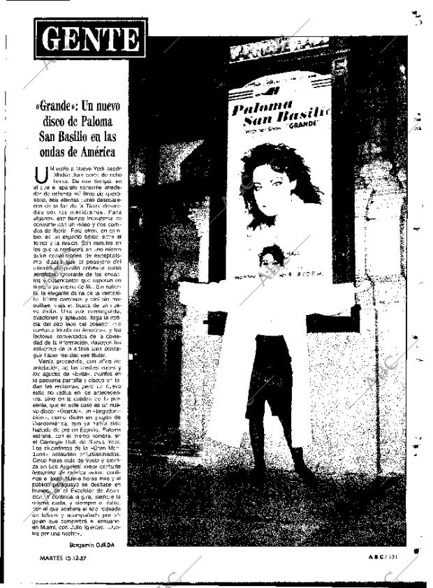 ABC MADRID 15-12-1987 página 131